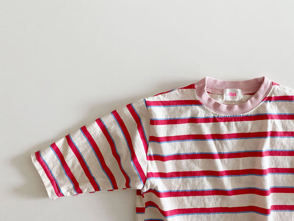 Toddler Stripe Tee (1-6y) - Red