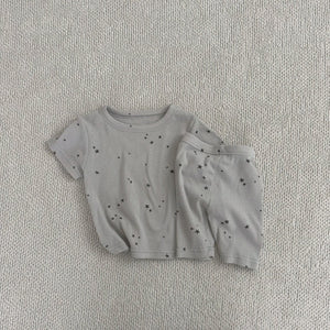 Toddler Star Print T-Shirt and Shorts Set (1-5y) - Grey - AT NOON STORE
