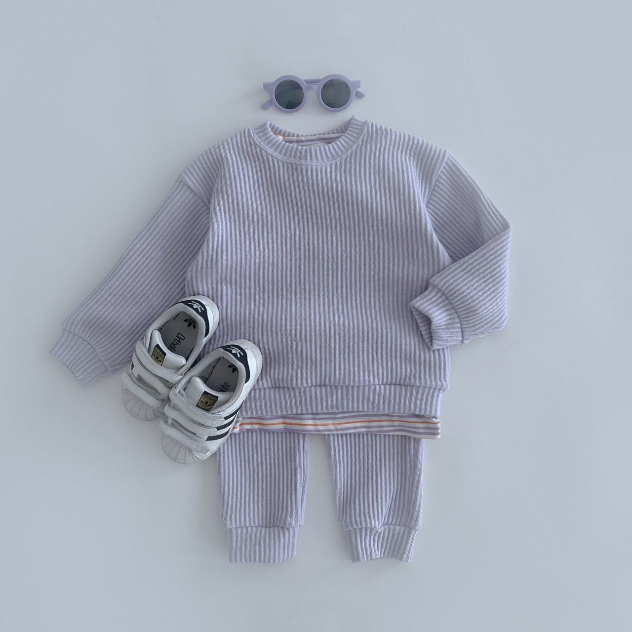 Kids Ribbed Sweatshirt & Jogger Pants Set (2-6y) - 6 Colors - AT NOON STORE