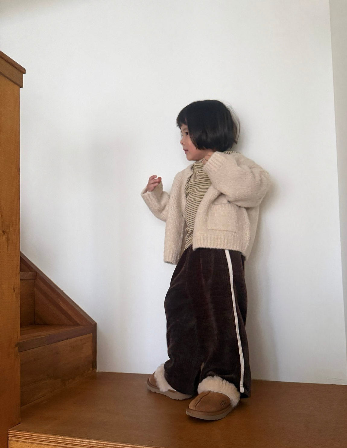 Kids W26 Side Line Corduroy Pull-on Pants (2-10y) - 2 Colors