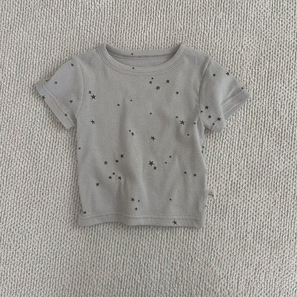 Toddler Star Print T-Shirt and Shorts Set (1-5y) - Grey - AT NOON STORE