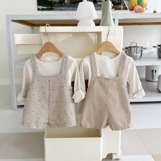 Baby RibTee and Shortalls Set (6-18m) - 2 Colors - AT NOON STORE