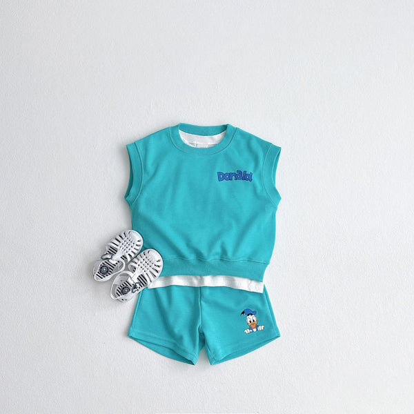 Toddler Disney Vest and Shorts Set (1-5y) - 4 Colors