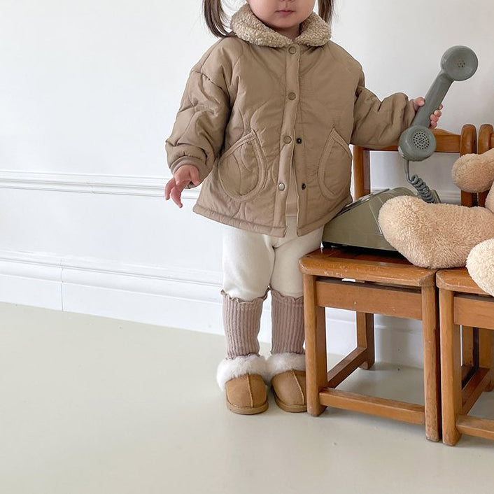 Toddler Fleece-Lined Quilted Sherpa Jacket (6m-3y) - 2 Colors - AT NOON STORE