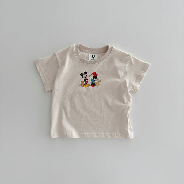 Toddler Neutral Mickey/Minnie Short Sleeve Tee (1-5y) - 2 Colors