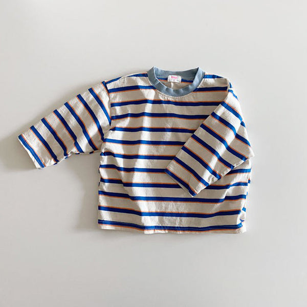 Toddler Stripe Tee (1-2y,4-6y) - Blue