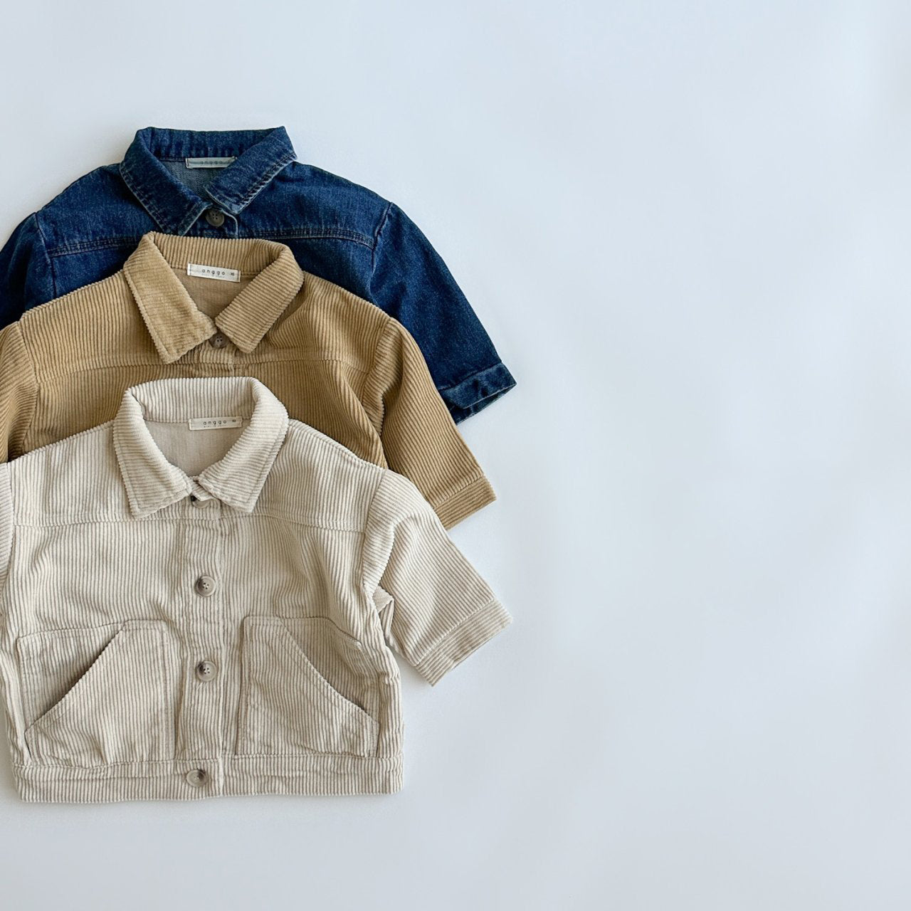 Kids Anggo Double Pocket Jacket (3-6y) - Denim - AT NOON STORE