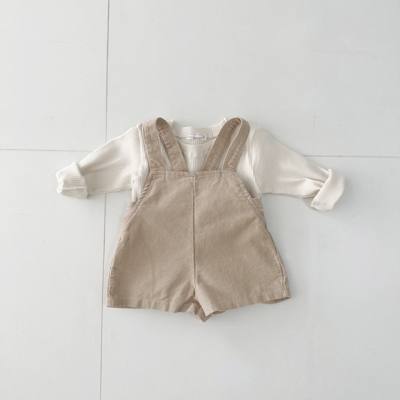 Baby RibTee and Shortalls Set (6-18m) - 2 Colors - AT NOON STORE