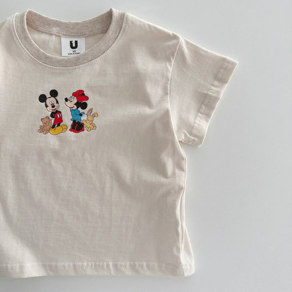 Toddler Neutral Mickey/Minnie Short Sleeve Tee (1-5y) - 2 Colors