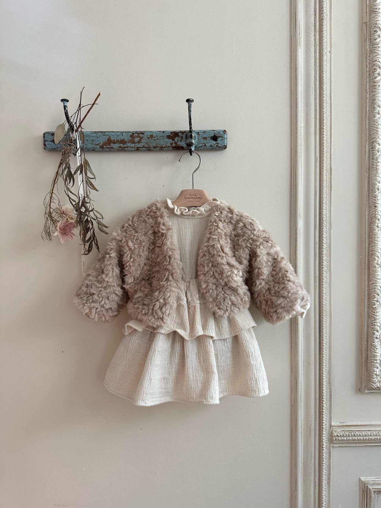 Toddler Monbebe Faux Fur Jacket (1y-4y) - Beige - AT NOON STORE