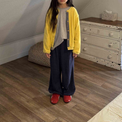 Toddler F25 Adjustable Hem Polka Dot Pants (3-7y) - Navy - AT NOON STORE