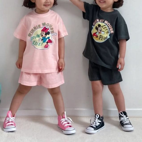 Toddler Disney Garment-Dyed T-Shirt and Shorts Set (2-6y) - 4 Colors