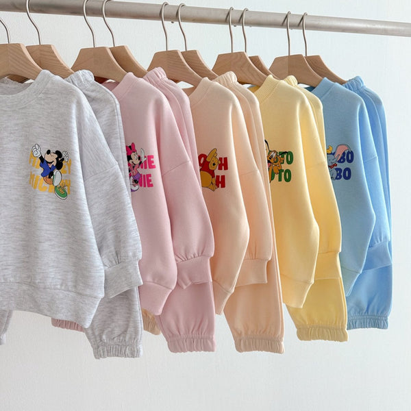 Toddler Disney Fun Friends Sweatshirt and Pants Set (1-5y) - 5 Colors