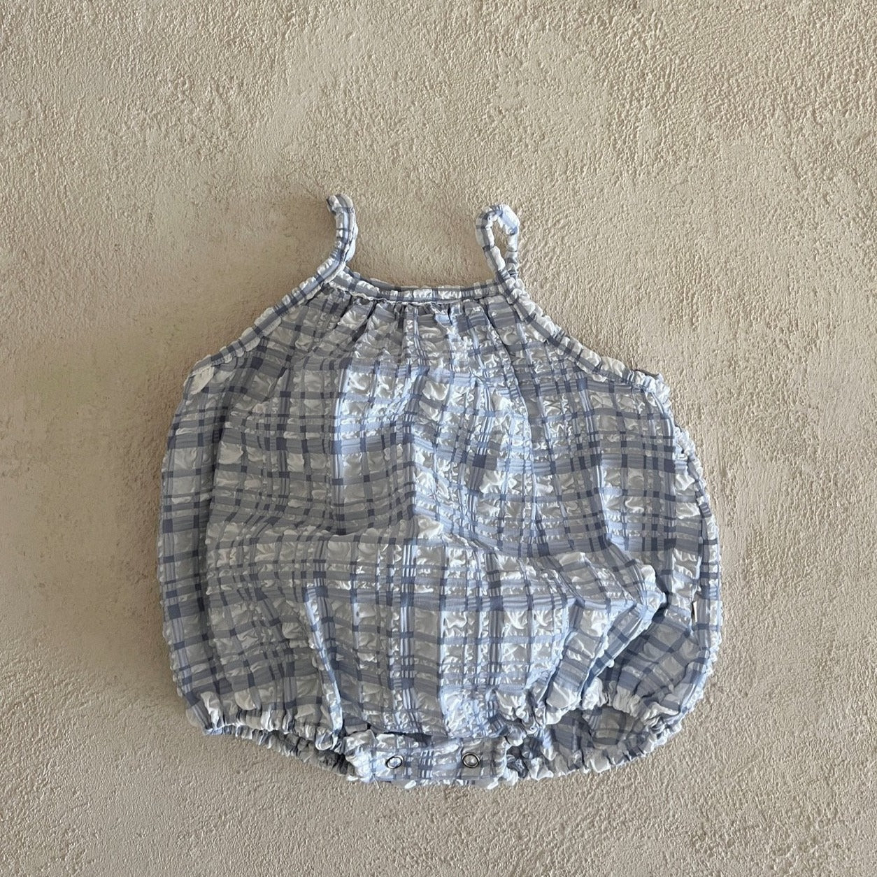 Baby Lala Cool Plaid Print Sleeveless Romper (0-24m)- 3 Colors