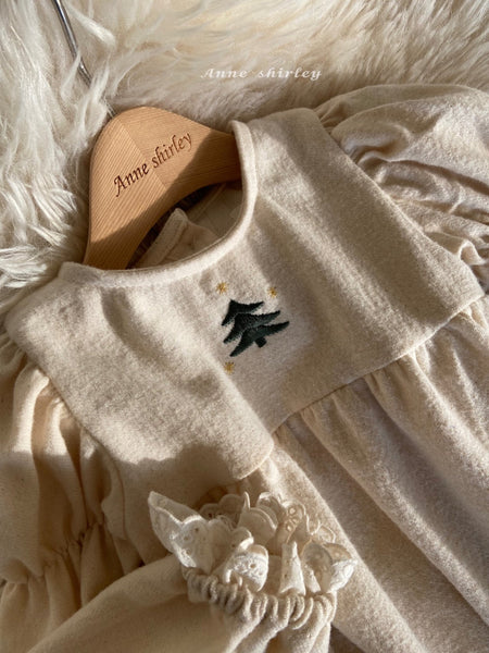 Baby Ann Tree Embroidery Romper (6-18m) - Cream