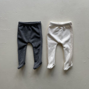 Baby Fleece Lined Tape Footed Leggings (0-24m) - 2 Colors
