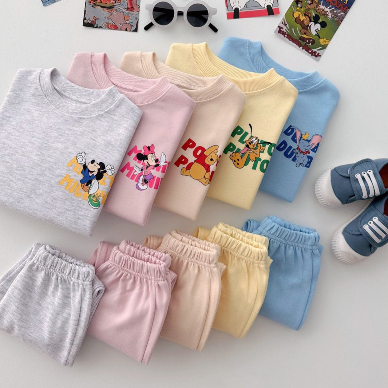 Toddler Disney Fun Friends Sweatshirt and Pants Set (1-5y) - 5 Colors - AT NOON STORE