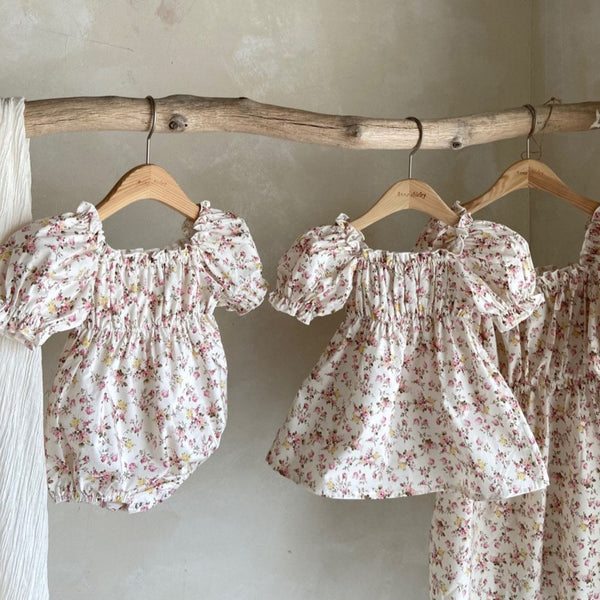 Toddler Ann Ann Short Puff Sleeve Floral Dress (1-4y)