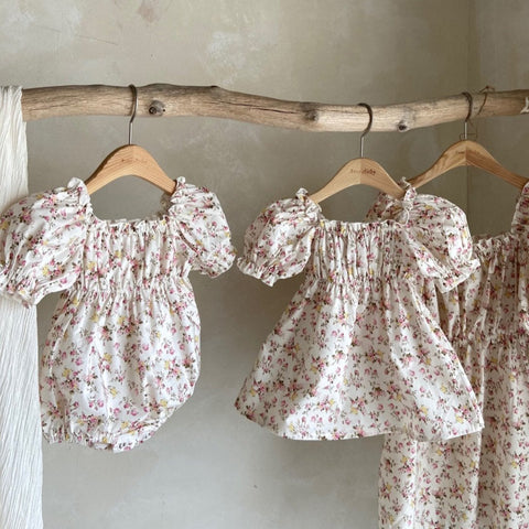 Toddler Ann Ann Short Puff Sleeve Floral Dress (3-5y)