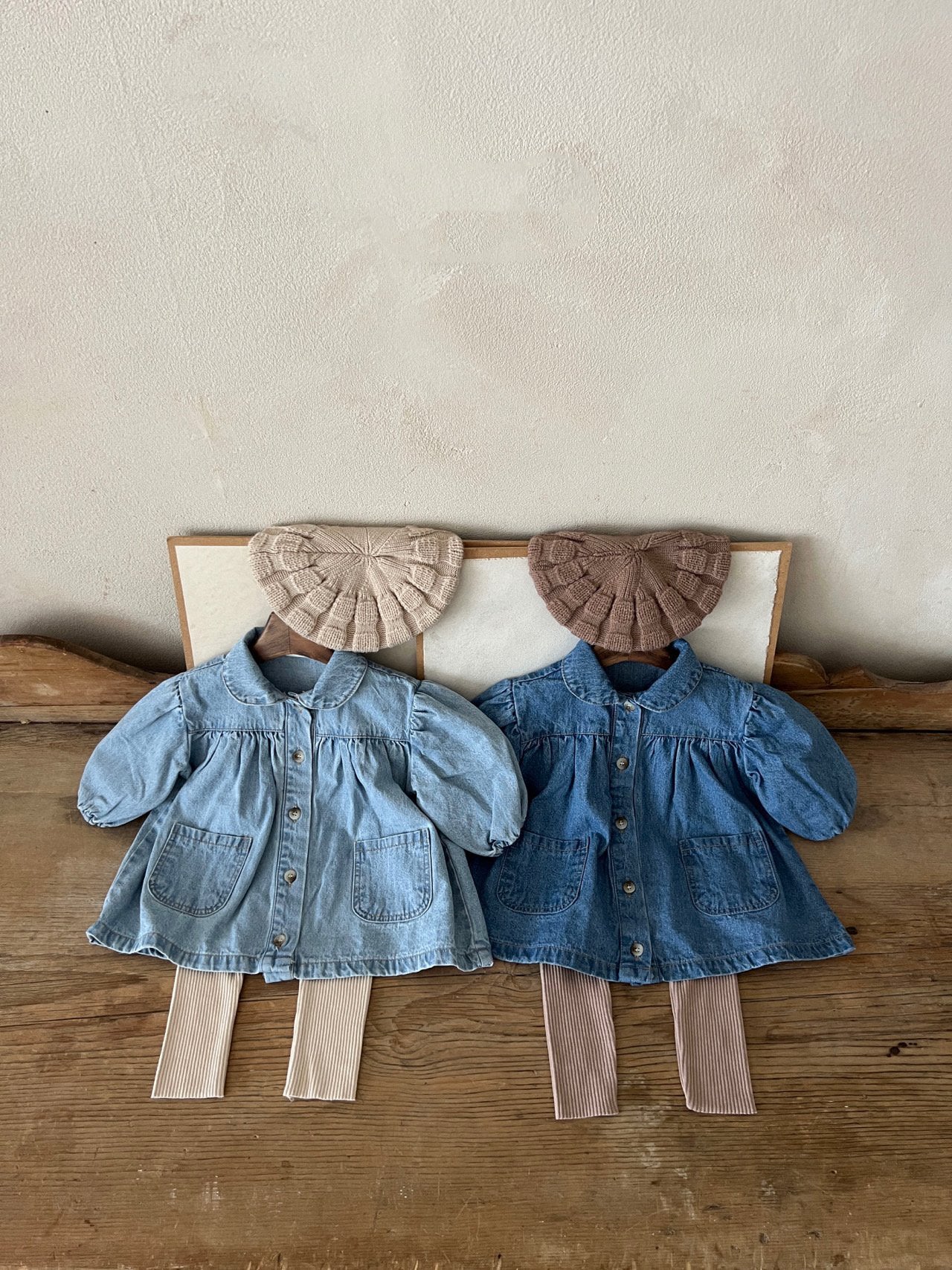 Toddler Denim Peter Pan Collar Dress (1-6y) - 2 Colors - AT NOON STORE