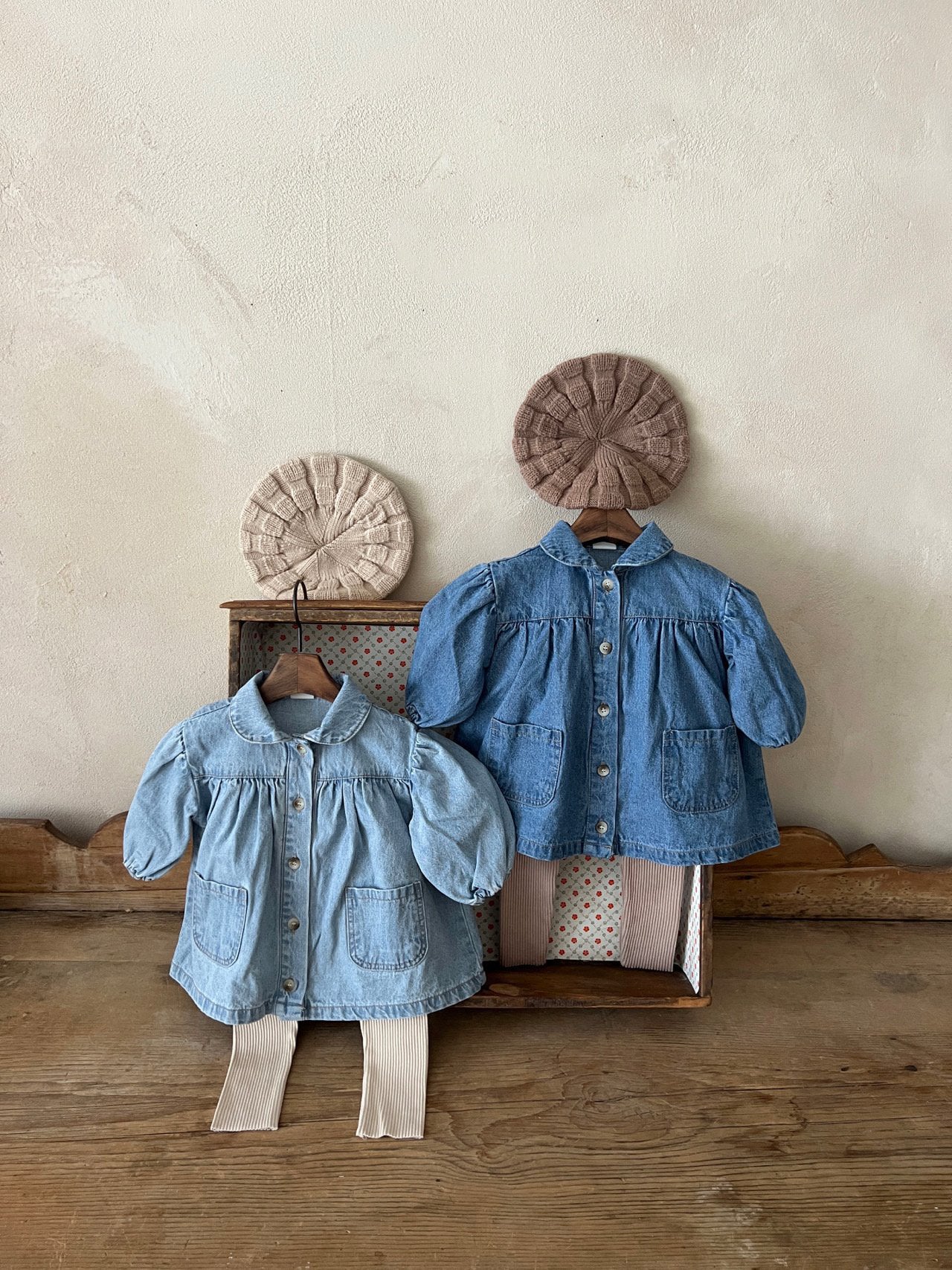 Toddler Denim Peter Pan Collar Dress (1-6y) - 2 Colors - AT NOON STORE