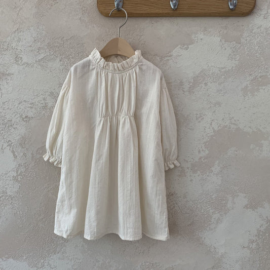 Toddler Pintuck Dress (1-6y) - Ivory - AT NOON STORE