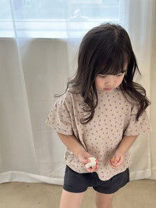 Toddler Floral Print Cotton Tee (2-5y) - 2 Colors