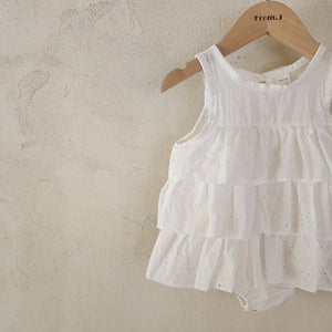 Baby Tiered Ruffle Sleeveless Romper (3-18m)- 2 Colors