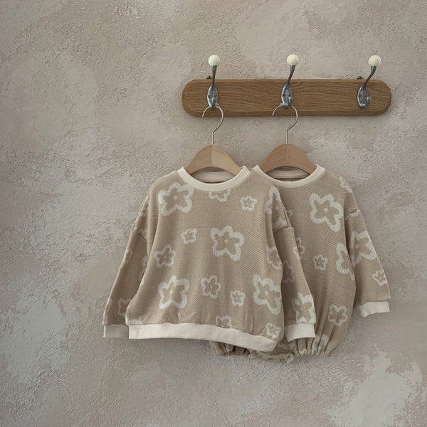 Toddler Daisy Jacquard Sweater Top (1-6y) -  Beige