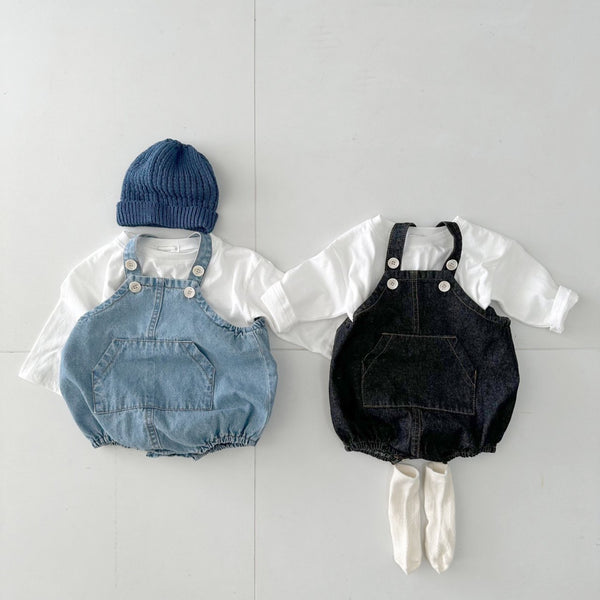 Baby Cotton Tee and Shortalls Set (6-18m) - 2 Colors
