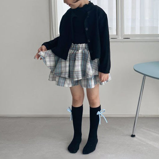 Toddler Plaid Skirt Shorts (1-7y) - Blue - AT NOON STORE