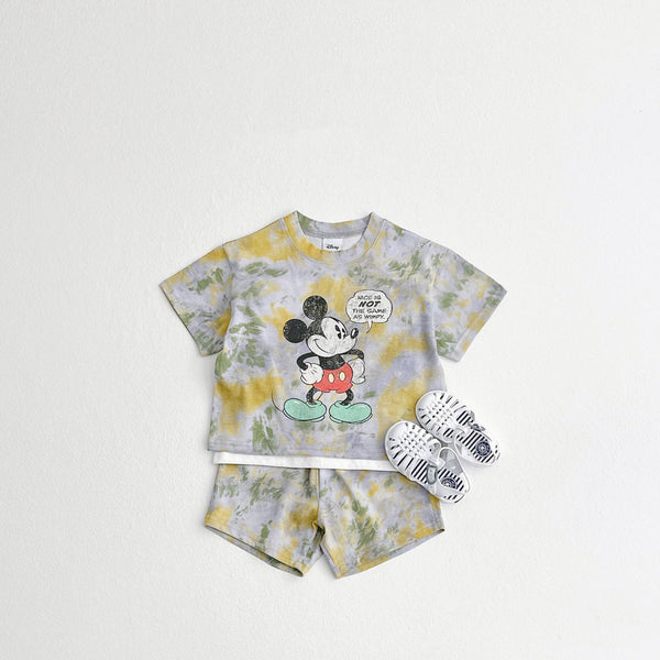 Toddler Tie Dye Mickey T-Shirt and Shorts Set (1-5y) - 3 Colors - AT NOON STORE