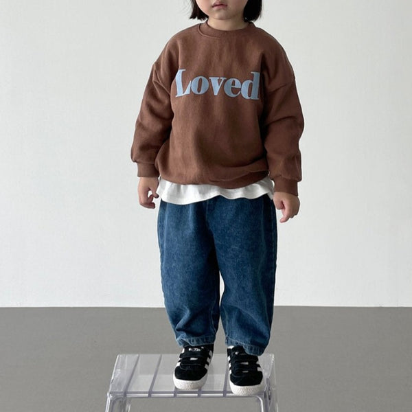 Toddler Loved Print Sweatshirt (6m-6y) - 2 Colors