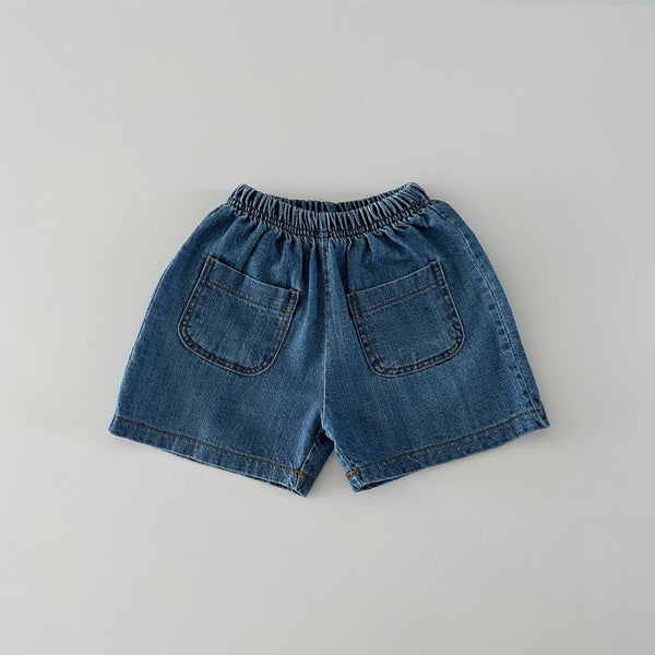 Toddler Double Pocket Denim Shorts (12m-5y) - 2 Colors - AT NOON STORE