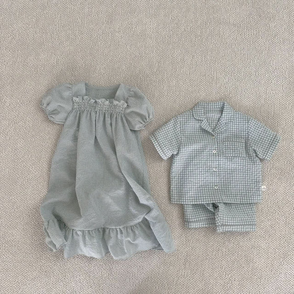 Toddler Seersucker Puff Dress Pajama (1-5y) - 2 Colors