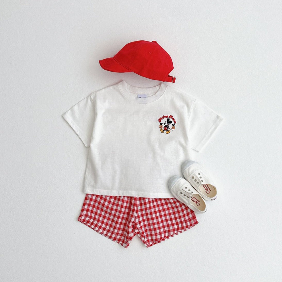 Toddler Gingham Shorts (1-5y) - Red - AT NOON STORE