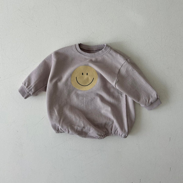 Baby Land F23 Smiley Face Sweatshirt Romper (4-15m) - 3 Colors