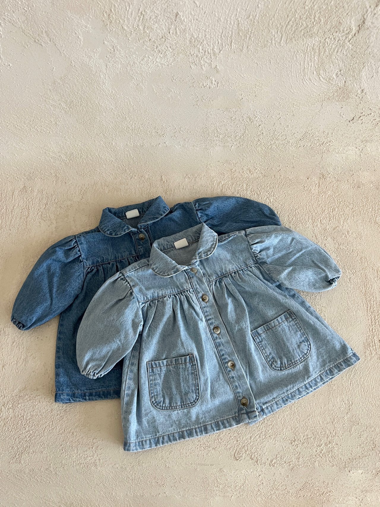 Toddler Denim Peter Pan Collar Dress (1-6y) - 2 Colors - AT NOON STORE