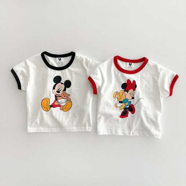 Toddler Hug Mickey/Minnie Short Sleeve Tee (1-5y) - 2 Colors