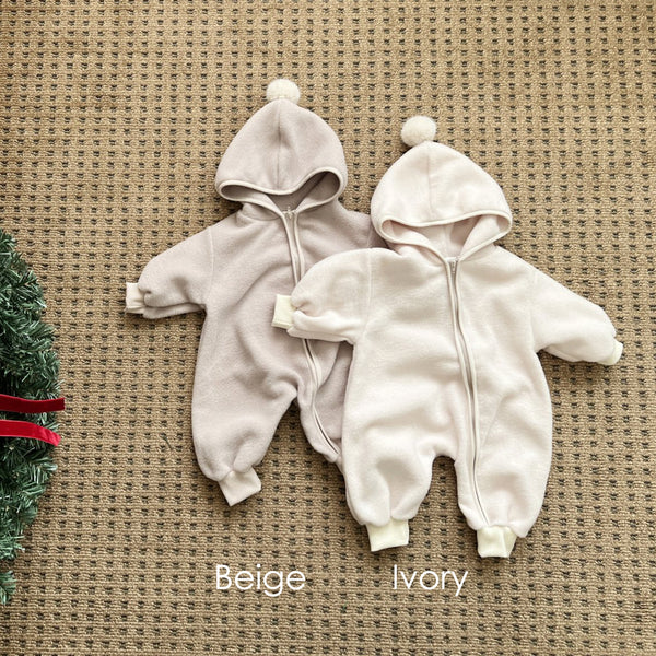 Baby Cone Hood Fleece Jumpsuit (3-18m) - 2 Colors