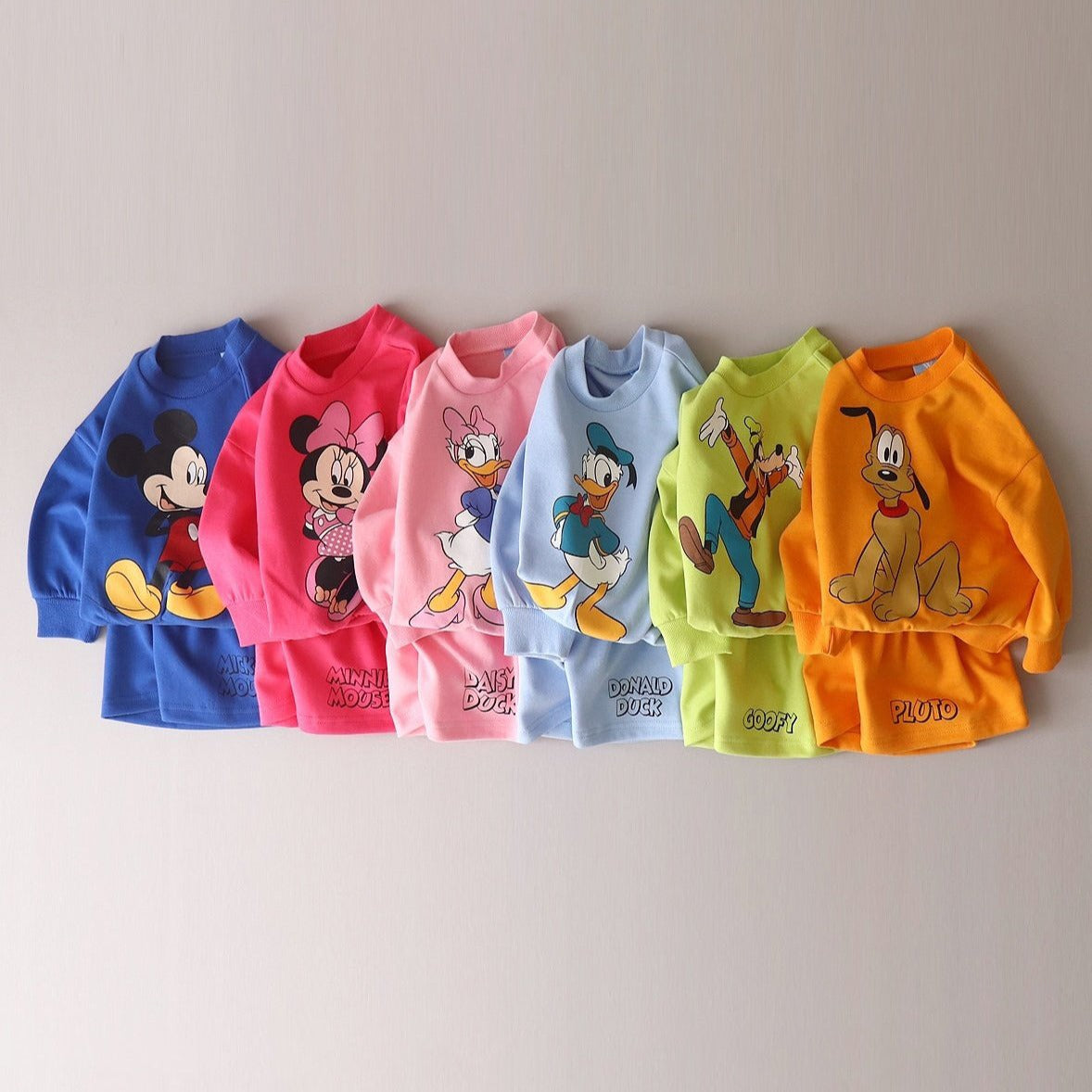 Toddler Disney Friends Sweatshirt and Shorts Set (2-7y) - 6 Colors - AT NOON STORE