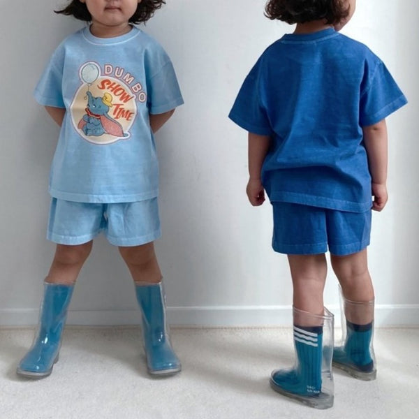 Toddler Disney Garment-Dyed T-Shirt and Shorts Set (3-6y) - 4 Colors
