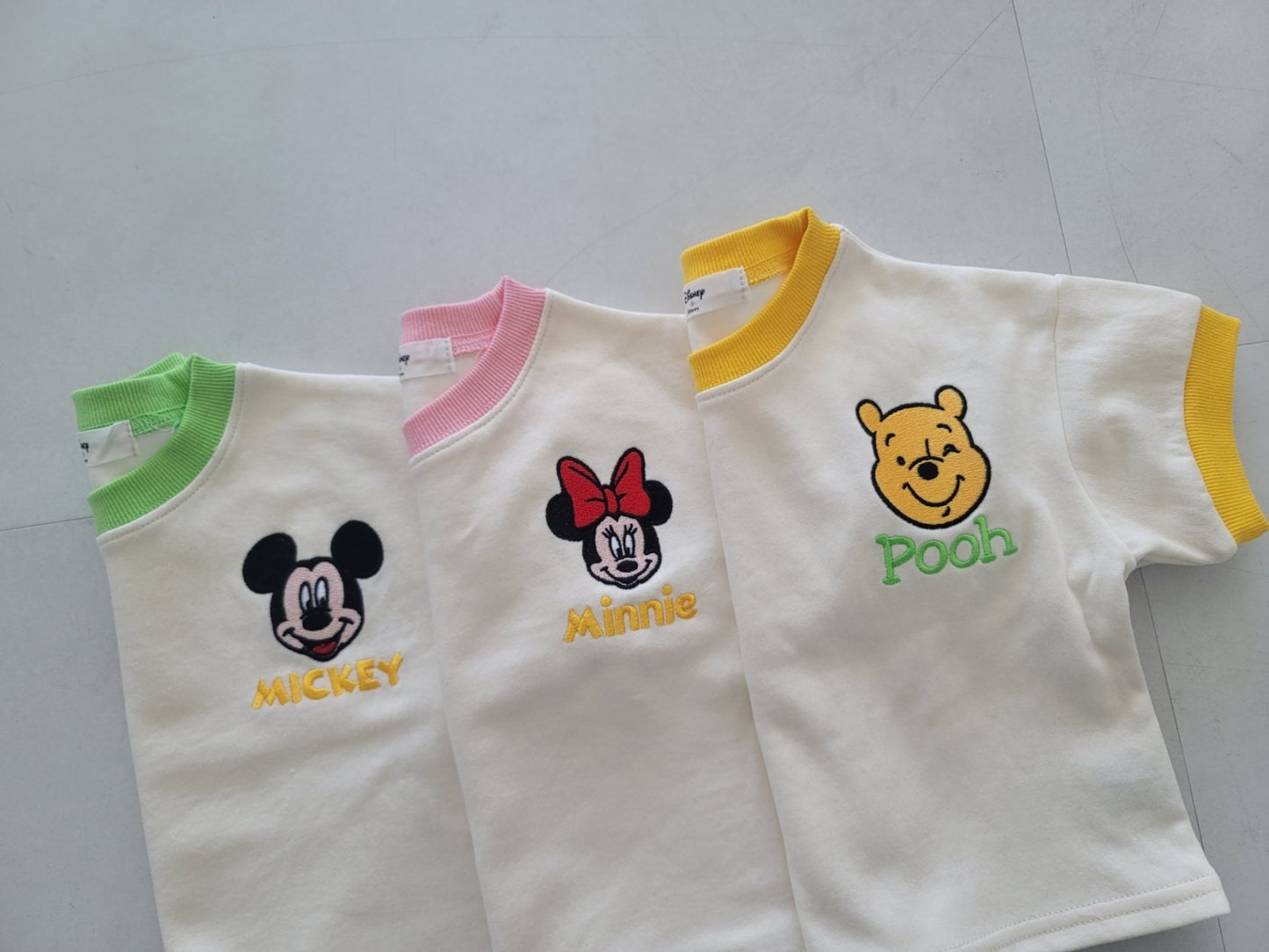 Toddler Disney Friends Embroidery Short Sleeve Top and Shorts Set (18m-6y) - 3 Colors - AT NOON STORE