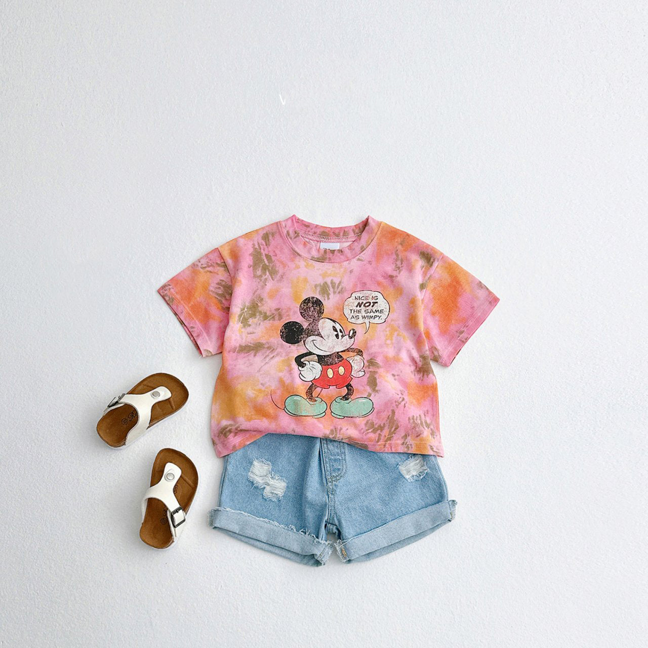 Toddler Tie Dye Mickey T-Shirt and Shorts Set (1-5y) - 3 Colors - AT NOON STORE