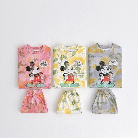 Toddler Tie Dye Mickey T-Shirt and Shorts Set (1-5y) - 3 Colors - AT NOON STORE