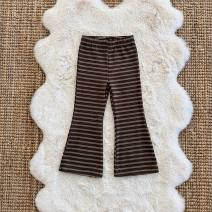 Toddler FW26 Stripe Flare Pants (1-7y) - Brown