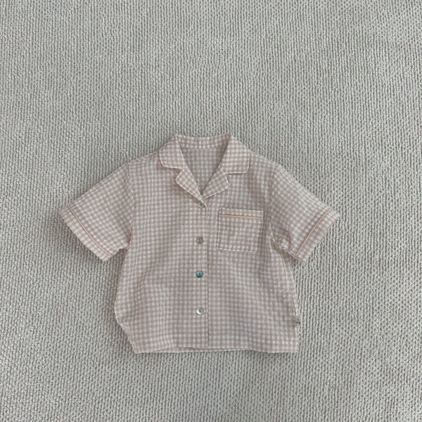 Toddler Seersucker Shirt and Shorts Pajama Set (1-5y) - 2 Colors - AT NOON STORE