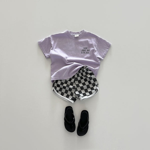 Toddler Bonito Short Sleeve Your Are Loved Tee (6m-6y)- Lavender