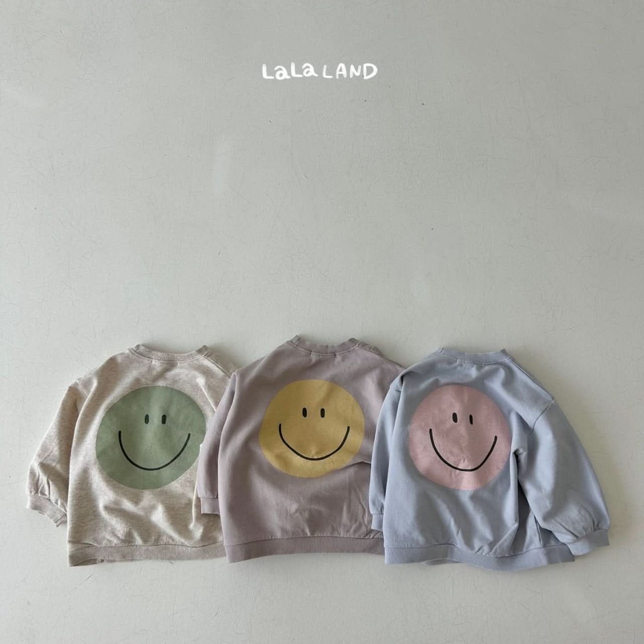 Kids Land F23 Smiley Face Sweatshirt (1-6y) - 3 Colors - AT NOON STORE