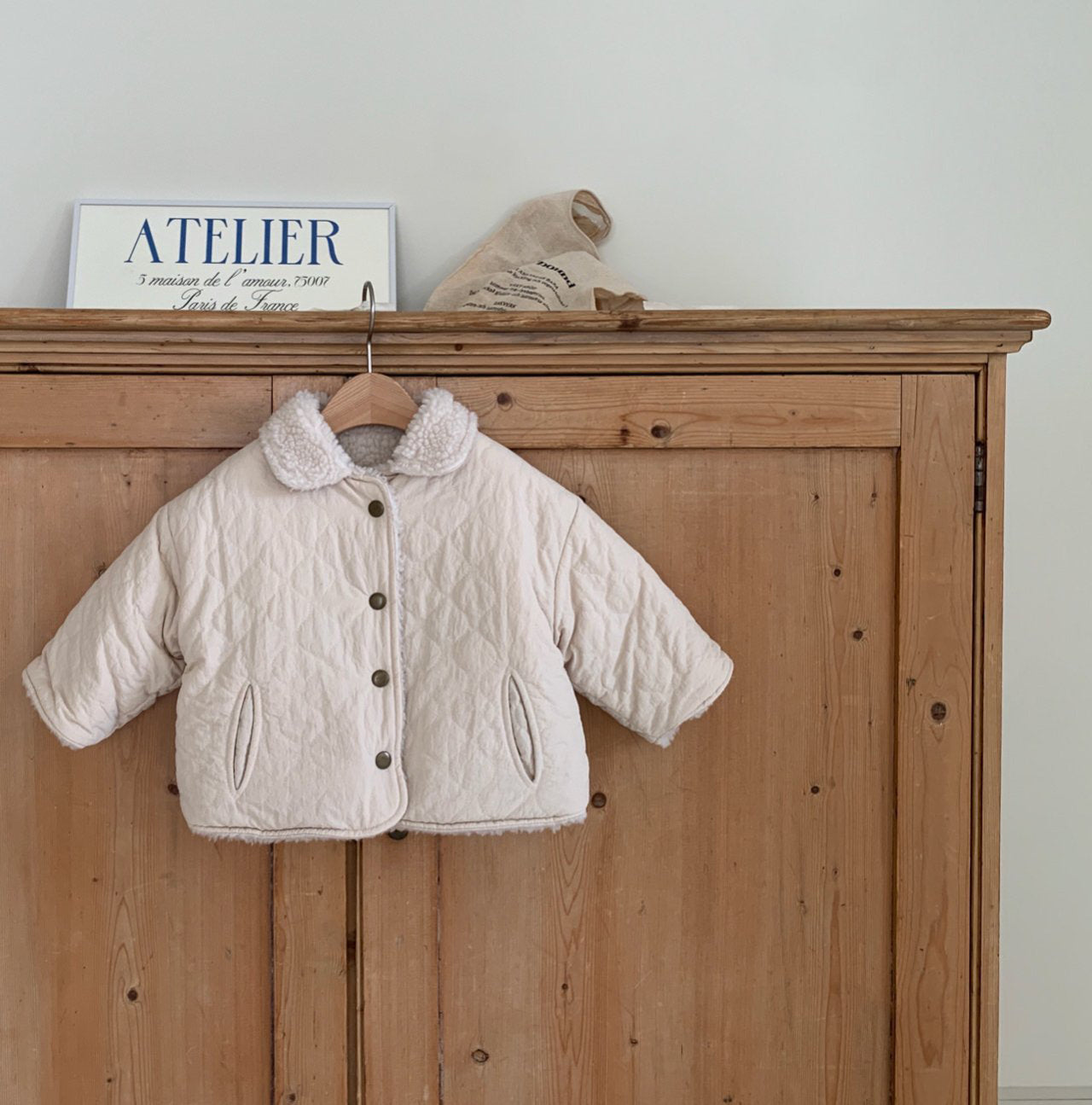 Kids Sherpa Lined Reversible Quilted Jacket (1-6y) - AT NOON STORE